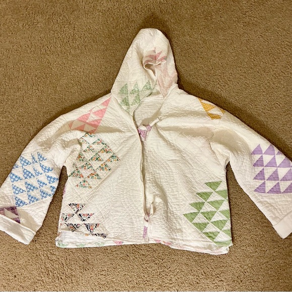 Colorful Patchwork Hooded Jacket - Picture 4 of 4